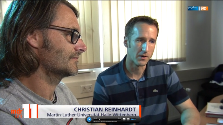 Christian Reinhardt und Prof. Dr. Oliver Stoll im MDR