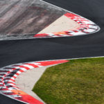 Race track curve road for car racing